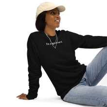 Load image into Gallery viewer, I'm a good nerd: black raglan sweatshirt